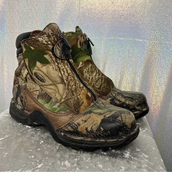 Danner boots camouflage green tree realistic camo hunting fishing outdoors hike - Picture 2 of 15